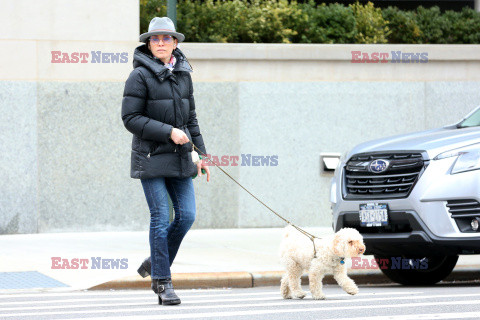Julianna Margulies spaceruje z psem