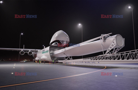 Projekt samolotu do przemieszczenia gigantycznych łopat turbin wiatrowych