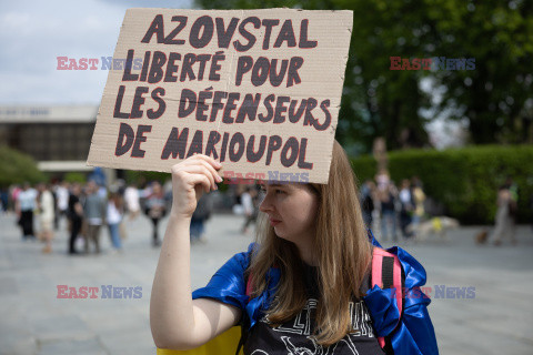 Protest krewnych obrońców Azovstalu