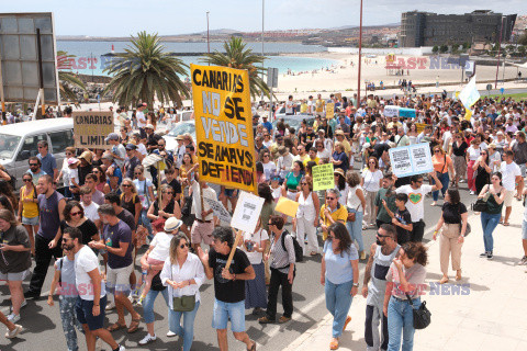 Protest mieszkańców Wysp Kanaryjskich przeciwko masowej turystyce