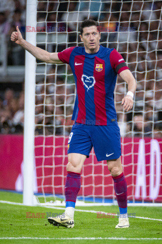 Robert Lewandowski w meczu z Realem