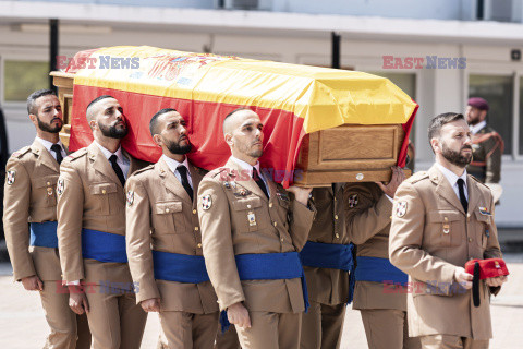 Pogrzeb hiszpańskiego żołnierza, który zginął na poligonie w Polsce