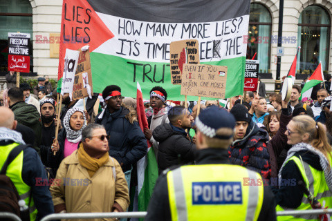 Pikieta poparcia dla Israela w Londynie