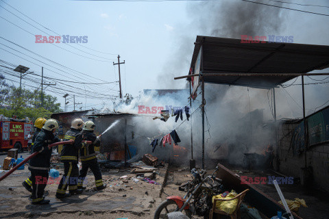 Pożar w centrum Katmandu