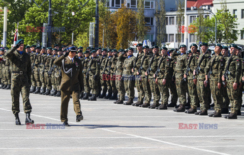 Przysięga wojskowa w 9 Olsztyńskim Batalionie Dowodzenia