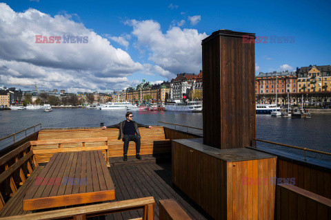 Pływająca sauna w Sztokholmie