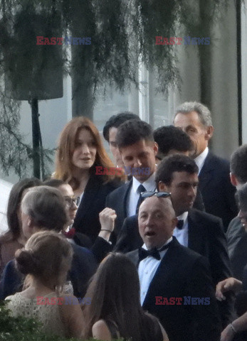 Nicola Sarkozy i Carla Bruni na ślubie Valery Kaufman i Dimitri Varsano