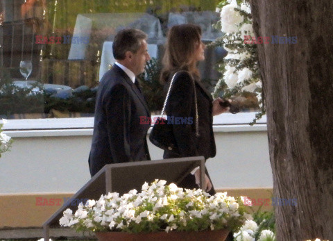 Nicola Sarkozy i Carla Bruni na ślubie Valery Kaufman i Dimitri Varsano