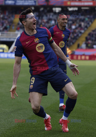 Robert Lewandowski strzelił gola podczas meczu FC Barcelona - Deportivo Alaves