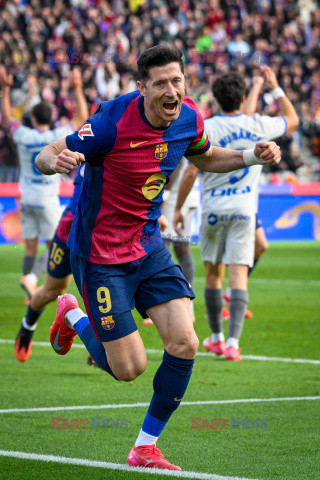 Robert Lewandowski strzelił gola podczas meczu FC Barcelona - Deportivo Alaves