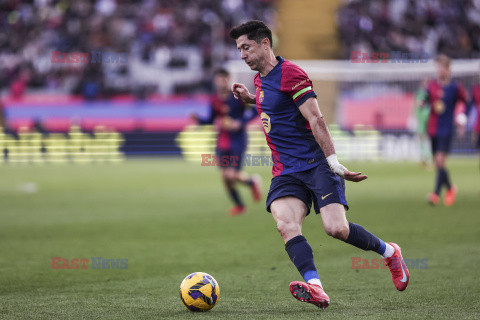 Robert Lewandowski strzelił gola podczas meczu FC Barcelona - Deportivo Alaves