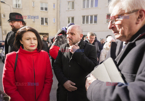 Konferencja Jarosława Kaczyńskiego przed Prokuraturą Okręgową