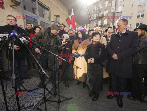 Konferencja Jarosława Kaczyńskiego przed Prokuraturą Okręgową