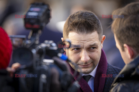Konferencja Jarosława Kaczyńskiego przed Prokuraturą Okręgową