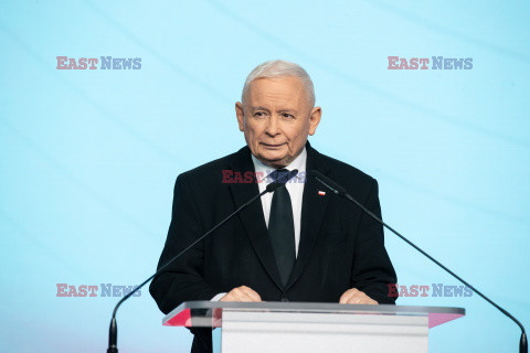 Konferencja prasowa Jaroslawa Kaczynskiego i Mariusza Blaszczaka