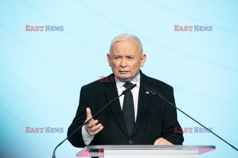 Konferencja prasowa Jaroslawa Kaczynskiego i Mariusza Blaszczaka