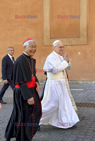 Papież Leon XIV przechadza się ulicami Watykanu