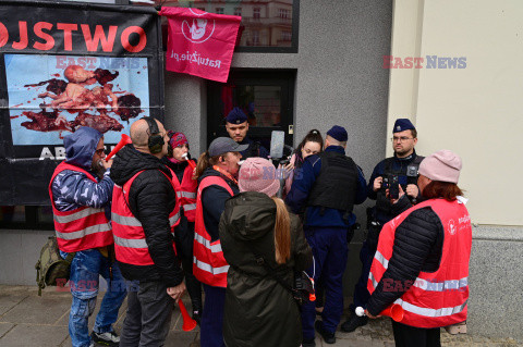 Protest pod kliniką aborcyjną Abotak