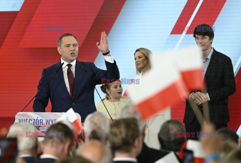 Wieczór wyborczy Karola Nawrockiego