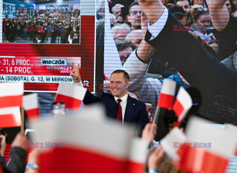 Wieczór wyborczy Karola Nawrockiego