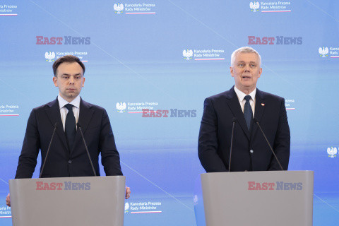 Konferencja ministrów: Domańskiego, Żurka i Siemoniaka