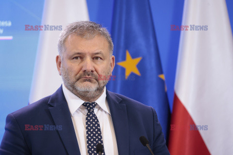 Konferencja ministrów: Domańskiego, Żurka i Siemoniaka