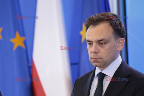 Konferencja ministrów: Domańskiego, Żurka i Siemoniaka