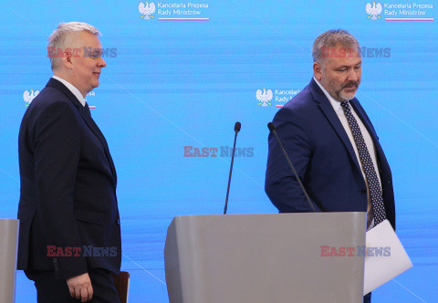 Konferencja ministrów: Domańskiego, Żurka i Siemoniaka