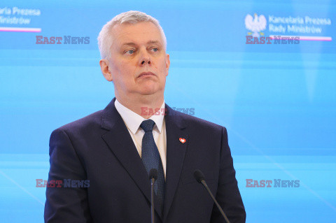 Konferencja ministrów: Domańskiego, Żurka i Siemoniaka