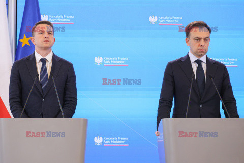 Konferencja ministrów: Domańskiego, Żurka i Siemoniaka