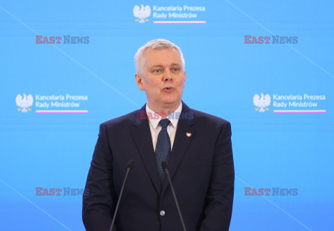 Konferencja ministrów: Domańskiego, Żurka i Siemoniaka