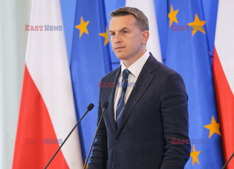 Konferencja ministrów: Domańskiego, Żurka i Siemoniaka