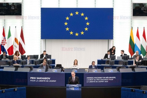 Andrzej Poczobut  z Nagrodą Sacharowa w Parlamencie Europejskim
