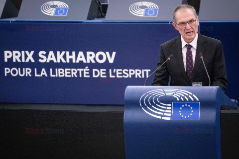 Andrzej Poczobut  z Nagrodą Sacharowa w Parlamencie Europejskim