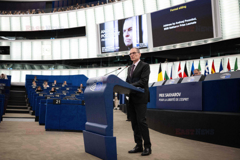 Andrzej Poczobut  z Nagrodą Sacharowa w Parlamencie Europejskim