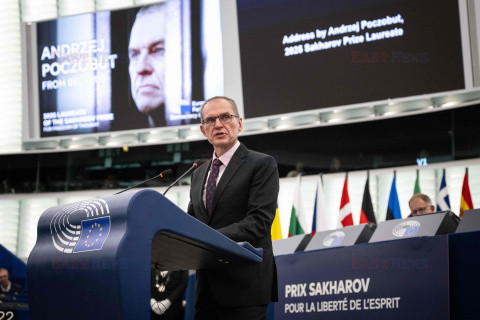 Andrzej Poczobut  z Nagrodą Sacharowa w Parlamencie Europejskim