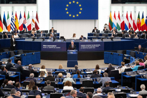 Andrzej Poczobut  z Nagrodą Sacharowa w Parlamencie Europejskim