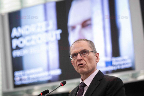 Andrzej Poczobut  z Nagrodą Sacharowa w Parlamencie Europejskim