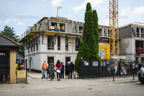 Wiecha na remontowanym Hospicjum im. ks. Dutkiewicza