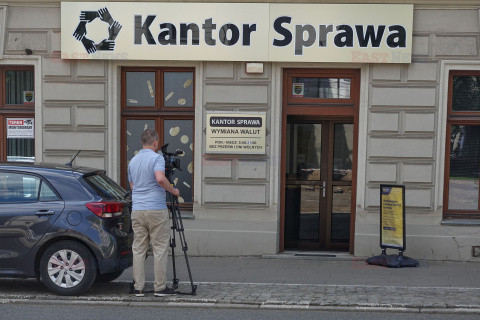 Napad na kantor przy ul. Piotrkowskiej w Łodzi