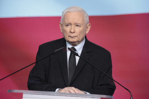Wspólna konferencja Jarosława Kaczyńskiego i Jordana Bardelli