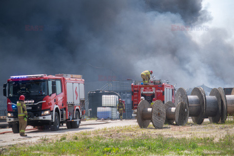 Pożar  fabryki Aerosol Service pod Ustką