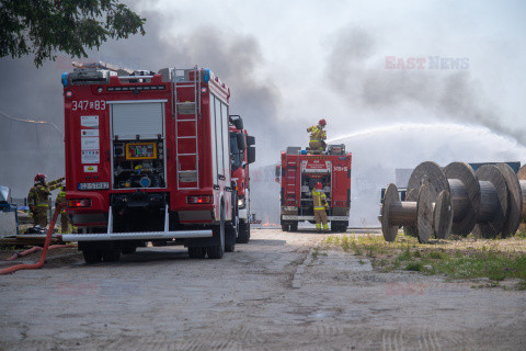 Pożar  fabryki Aerosol Service pod Ustką