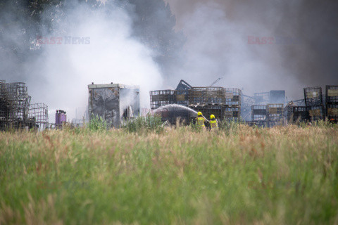 Pożar  fabryki Aerosol Service pod Ustką