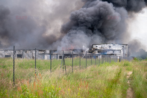 Pożar  fabryki Aerosol Service pod Ustką