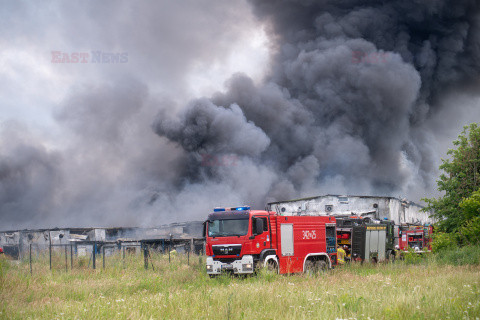 Pożar  fabryki Aerosol Service pod Ustką
