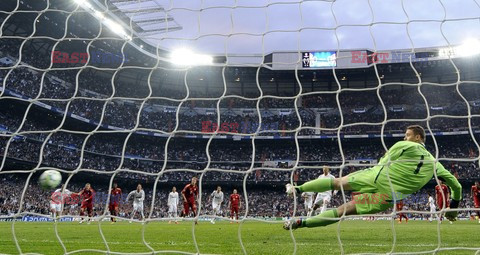 UEFA Champions League second leg semi-final football match Real Madrid against Bayern Munich 