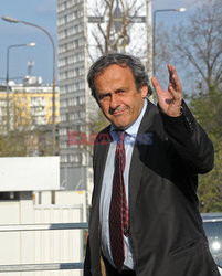 Michel Platini odwiedza Stadion Narodowy