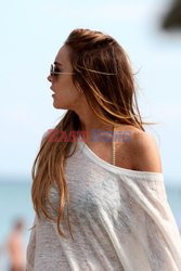 Lindsay Lohan na plaży w Miami
