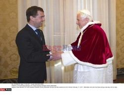Papież Benedykt XVI przyjął na audiencji Dmitrija Miedwiediewa